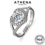 Cincin Perak Hati Hollow Perhiasan ATHENA Asli Wanita Berlian925