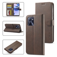 XICCI Retro Leather Case for OPPO Realme C35 Luxury Magnetic Phone Case Card Holder Wallet Cover for