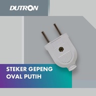 Steker Gepeng Dutron Steker Biasa Gepeng Dutron Putih Hitam DV-SBA-02