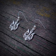 Elegant little trident earrings,Ukraine Silver trident earrings,ukrainian silver