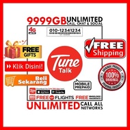 Tune talk Sim Card Free Shipping Internet Data Unlimited Call Sim kad Prepaid 5G phone modem