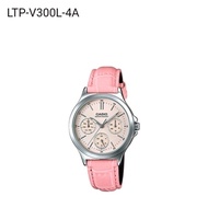 Original Casio Ladies Watch [2YEARS WARRANTY]  LTP-V300L-4A Youth Leather MultiHand LTP-V300L-4 LTP-