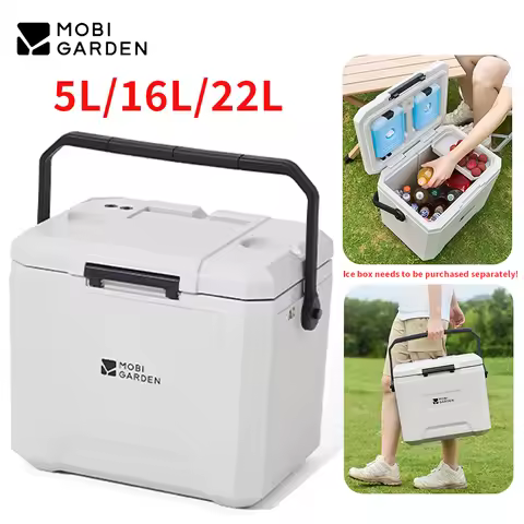 MOBI GARDEN 22L/16L/5L Insulation Ice Box Portable Camping Outdoor Picnic Fresh Food Grade Car Refri