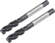 uxcell M8 x 1.25 Spiral Flute Thread Tap, Metric Machine Threading Tap HSS Nitriding Coated, Round S