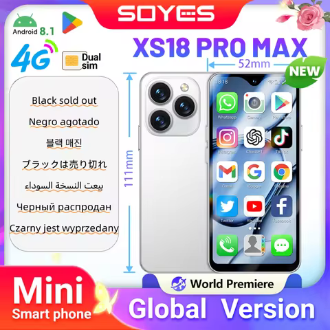 World Premiere SOYES XS18 Pro Max Mini Smartphone 4.3" Global 4G Android8.1 With 2750mAh Battery Fac