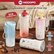MODOFO Coffee Cup 500ml Coffee Mug Coffee Tumbler 316 Stainless Steel Mug Coffee With Straw Thermos 
