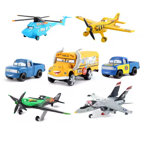 1:55 Pixar Cars Lightning McQueen Digital Cars Helicopter Metal Diecast Alloy Model Toys Cars Gift