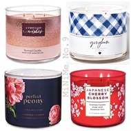 Set4/7เทียนหอม Bath&Body Works 3-wicks candle ขนาดใหญ่ 411 g. Champagne Toast/Gingham/Stress Relief/