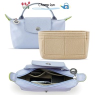 CHAMPIONO Linner Bag, Felt Storage Bags Insert Bag, Durable Multi-Pocket Travel Portable Bag Organizer Longchamp Mini Bag