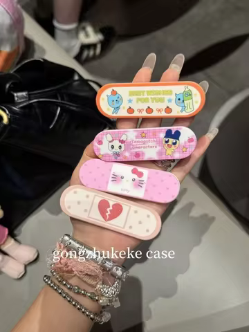 TT-Tamagotchi Hellos Kittys KAWAII Pink Bracket For iPhone 17AIR 16E 15 14 13 12 11 Pro Max Plus XR 