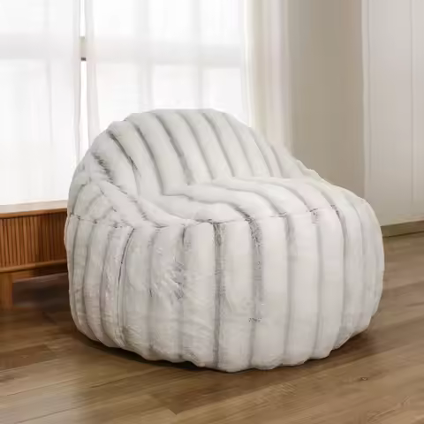 &Modern Minimalist Lounge Chair Adjustable-Back Living Room Bean Bag Chair Lounge Chair Small Bedroo