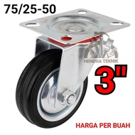 3" BLACK RUBBER WHEELS 3 INCH DISPLAY WHEELS 3 INCH 75MM SWIVEL DISPLAY WHEELS CASTOR WHEELS CABINET