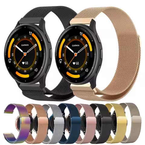 20mm 22mm Milanese Loop For Garmin Venu 3 2 Metal Band For Garmin Forerunner 570 970 255 245 645 965