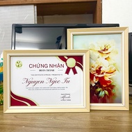 High-quality certificate frame Photo frame with beautiful border, size A4 A5, broken mica surface