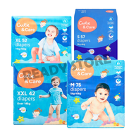 Tesco Lotus Cute &amp; Care (Fred &amp; Flo OLD PACKING) Diapers ( M75/ L63/ XL52/XXL42)