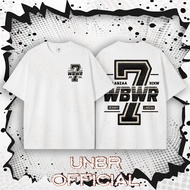 UNBR chest WBWR number 7 and DEKY letter print back XCKW number 7 and WBWR and DEKY L letter