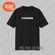 KATUN T-shirt Conv Text Logo Premium White Print | T-shirt Cotton Shirt Collar Short Sleeve Young Men Cool Latest Unisex Distro.....