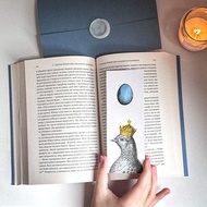 紙書籤鴿子和藍蛋獨特的優質手工製作