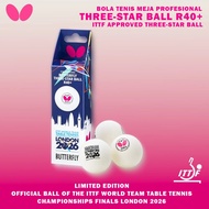 NEW Butterfly Three Star 3 Star Ball R40+ London 2026 Table Tennis Ball Original
