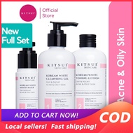 【HOT SALES 】 NEW LAUNCH KITSUI Korean White Acne  Oily Skin Set Full Set Skincare (Whitening, Acne, 