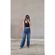 Asoka Cargo Pants - DLINE Women's High Waist Jeans Long Cargo Pants