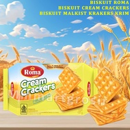 Biskuit Roma / Biskuit Cream Crackers / Biskuit Malkist Krakers Krim / 128gr