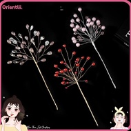 ORIENTTK Glitter Tree Branches, Glitter  Water Drop Design Crystal Tree Branches, Transparent Bead L