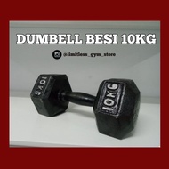 Dumbell Dumbel Barbell 10kg 10kg Black Coated Barbell Dambel Muscle Shaping Tool Fitness Gym Fitness
