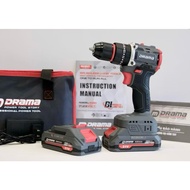 Máy khoan pin DRAMA 5221 3 Chức Năng 10mm Không Chổi Than Có KHOÁ TRỤC