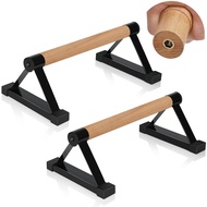 Wood push up bars Parallettes bars Anti-slip Handstand Bars for Calisthenics, Fitness, Floor workout