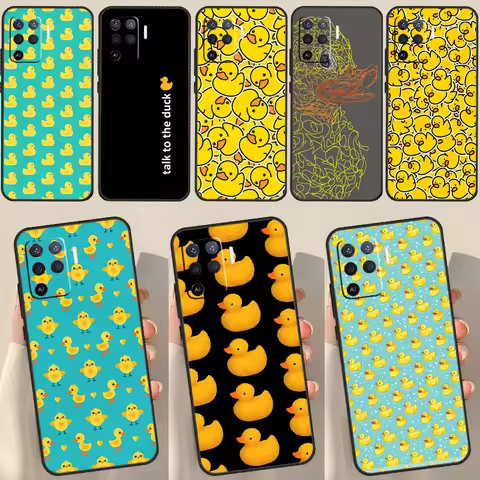 Yellow Duck Case For OPPO A74 A94 A54 A1K A15 A16 A52 A72 A83 A91 A93 A53S A5 A9 A31 A53 2020 Cover
