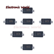 100pcs SOD-123 Zener Diode 1206 0.5W BZT52C 2V 2.4V 2.7V 3V 3.3V 3.6V 3.9V 4.3V 4.7V 5.1V 5.6V 6.2V 