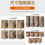 ‍🚢Hemp Rope diyDecorative Vintage Hemp Rope Binding Rope Woven Tug of War Hemp Rope Wholesale Manufacturer Handmade Jute