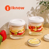 I know Press type pickle jar household food grade plastic pickle jar pickle container pickle storage