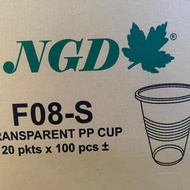 [50/100PCS] NGD  Transparent Plastic PP Cup 8oz / Cawan Plastik / Party Catering Kenduri Cup/