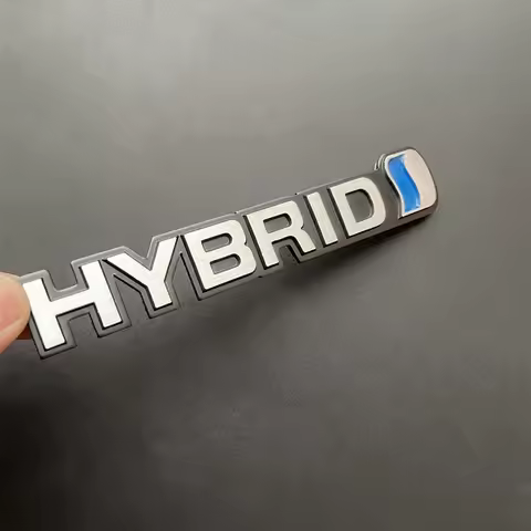 3D Metal HYBRID Rear Trunk Side Fender Emblem Badge Sticker Decals For Toyota Hybrid Synergy Drive P