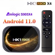 HK1 RBOX X4S TV BOX Android 11 Amlogic S905X4 Dual Wifi AV1 Support 4K Google Voice Assistant Youtube Media Player 4GB 32GB 64GB