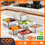 5PCS Stainless 304 Food Container Vegetable Food Container Food Box Stainless Food Container