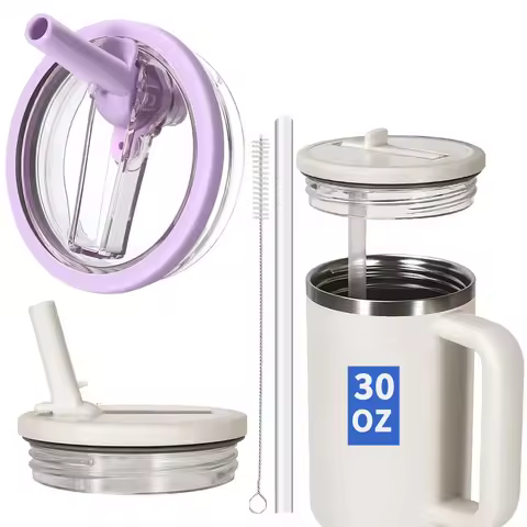 1-2pcs 30oz Leakproof with Flip Straw Lid for Stanley Cup Accessories Replacement for Stanley Quench