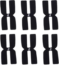 D DOLITY Pack of 6 Tennis Racket Weight Balancer Tape Silicone H-shaped - Black