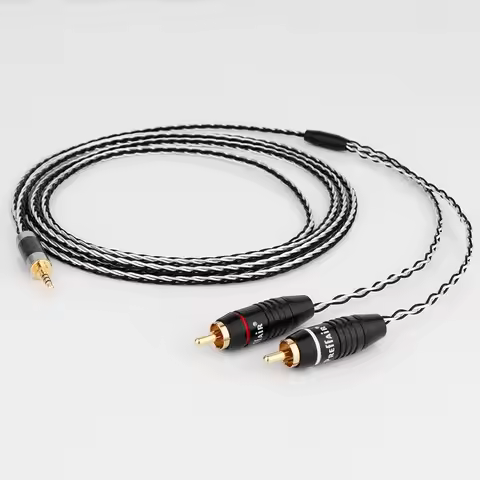 HiFi Cable with 2.5mm TRRS Balanced Male to 2 RCA Male for Astell&Kern AK100II, AK120II, AK240, AK38