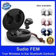 Sudio FEM True Wireless In-Ear Bluetooth Earbuds. Dual Microphones. IPX5 Water Protection. Touch Controls.