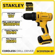Stanley SCD121S2K-B1 Cordless 10mm Drill Driver 12V