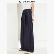 GIORDANO ผู้หญิง กางเกงยีนส์ลายเส้นสดใส กางเกงยีนส์เอวสูง ทรงขาบานหลายกระเป๋า เรียบง่าย ทันสมัย ​​แล