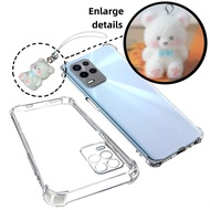"1+1 Combination, Including 1 White Bear Pendant And 1 Four-Corner Shockproof Phone Case. It Is Suit