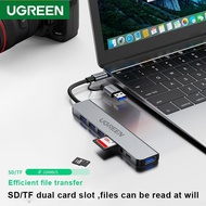 UGREEN USB Hub 3.0 Aluminum 8 in 2 Splitter USB3.0 Type C TF SD Card Reader 3.5mm for PC Laptop Tabl