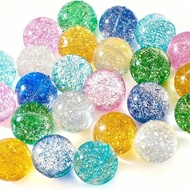 5/10/100pcs Random Color Transparent Soft Bouncy Balls, 1.06" Diameter Rubber Balls For Squishy Toys