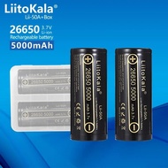 1-16PCS LiitoKala lii-50A 26650 5000mah lithium battery 3.7V 5000mAh 26650-50A rechargeable battery 