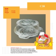 [OPS-C38] 6" Round Cake Tray with Lock (10pcs) Bakery Tray Chiffon Cake Box