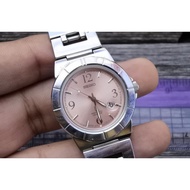 Second-Hand Japanese Vintage Watch Seiko Lukia 4F32 0130 Pink Dial Women Quartz Integrated Bracelet 
